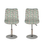 Laurel Green Bull Terrier Pattern Print Bar Stool Covers