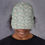 Laurel Green Bull Terrier Pattern Print Baseball Cap