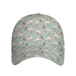 Laurel Green Bull Terrier Pattern Print Baseball Cap