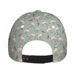 Laurel Green Bull Terrier Pattern Print Baseball Cap