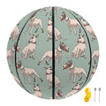 Laurel Green Bull Terrier Pattern Print Basketball