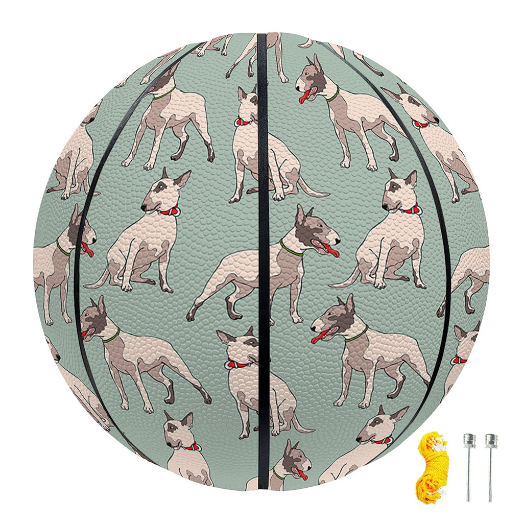 Laurel Green Bull Terrier Pattern Print Basketball