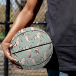 Laurel Green Bull Terrier Pattern Print Basketball