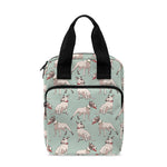 Laurel Green Bull Terrier Pattern Print Bible Tote Bag