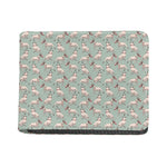 Laurel Green Bull Terrier Pattern Print Bifold Wallet
