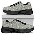 Laurel Green Bull Terrier Pattern Print Black Chunky Shoes
