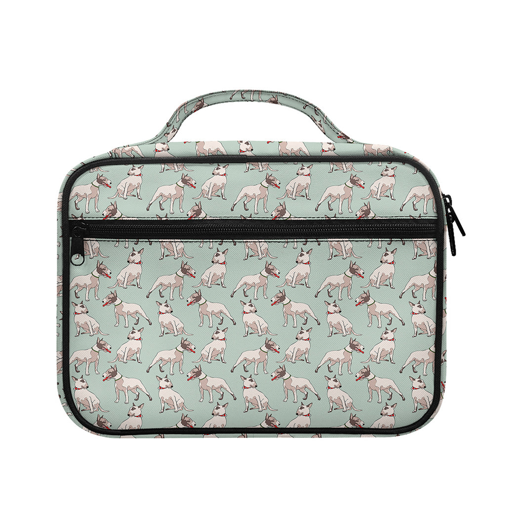 Laurel Green Bull Terrier Pattern Print Briefcase Bible Bag