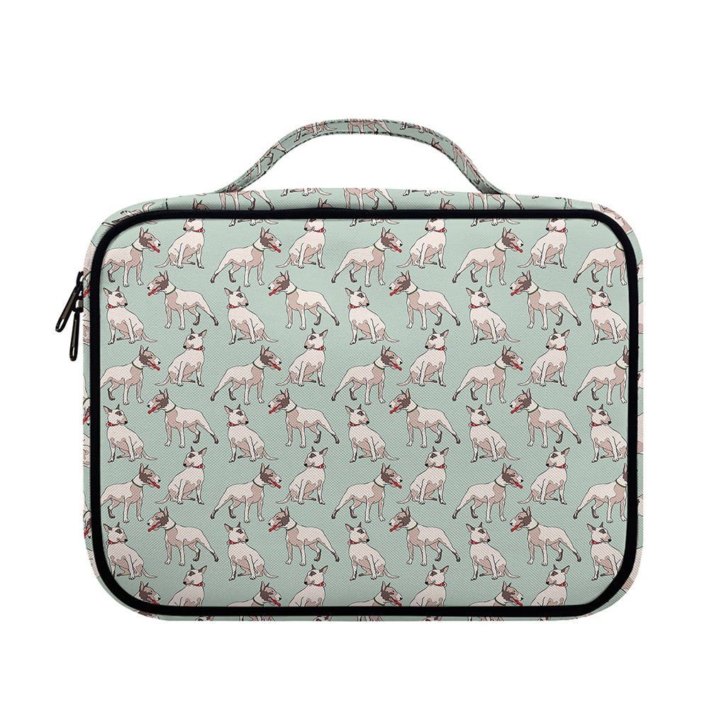 Laurel Green Bull Terrier Pattern Print Briefcase Bible Bag