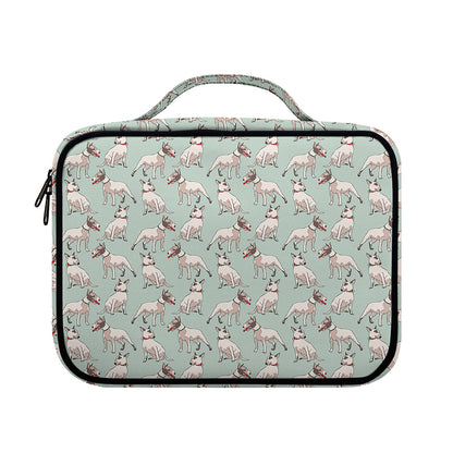 Laurel Green Bull Terrier Pattern Print Briefcase Bible Bag
