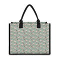 Laurel Green Bull Terrier Pattern Print Canvas Tote Bag