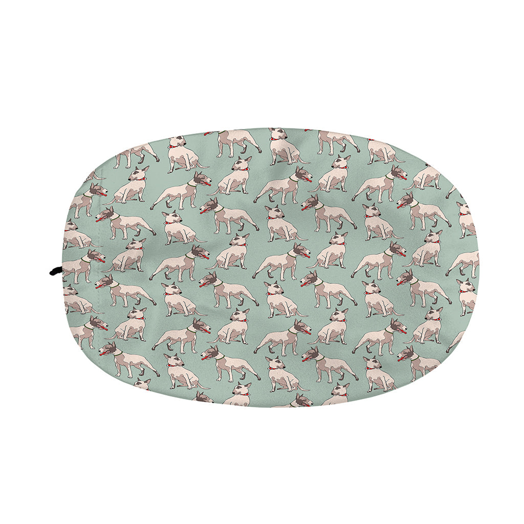 Laurel Green Bull Terrier Pattern Print Car Side Mirror Covers