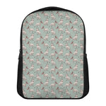 Laurel Green Bull Terrier Pattern Print Casual Backpack