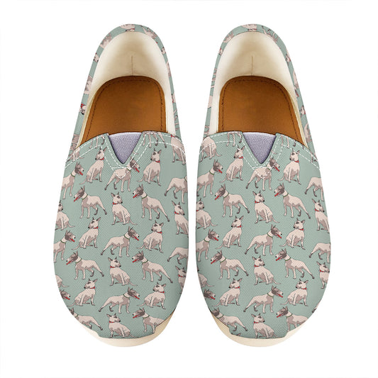 Laurel Green Bull Terrier Pattern Print Casual Shoes