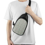Laurel Green Bull Terrier Pattern Print Chest Bag