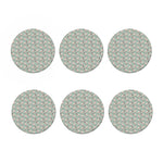 Laurel Green Bull Terrier Pattern Print Coaster Set