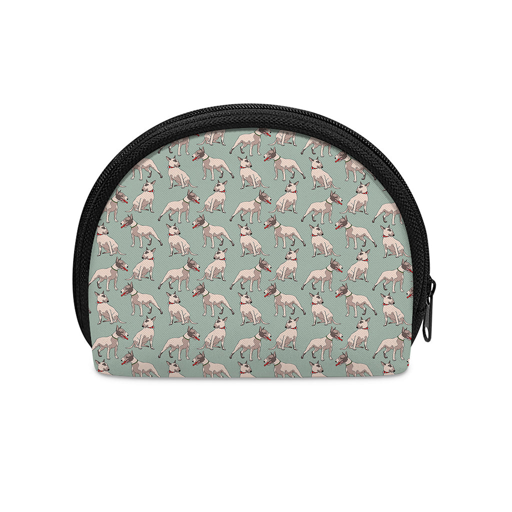 Laurel Green Bull Terrier Pattern Print Coin Purse