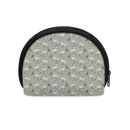 Laurel Green Bull Terrier Pattern Print Coin Purse