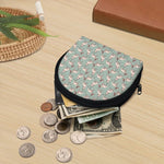 Laurel Green Bull Terrier Pattern Print Coin Purse