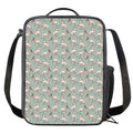 Laurel Green Bull Terrier Pattern Print Crossbody Lunch Bag