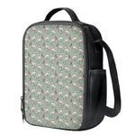 Laurel Green Bull Terrier Pattern Print Crossbody Lunch Bag