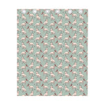 Laurel Green Bull Terrier Pattern Print Curtain