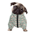 Laurel Green Bull Terrier Pattern Print Dog Zip Up Jacket