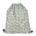 Laurel Green Bull Terrier Pattern Print Drawstring Bag