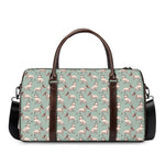 Laurel Green Bull Terrier Pattern Print Duffle Bag