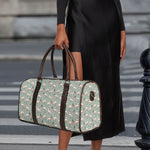 Laurel Green Bull Terrier Pattern Print Duffle Bag