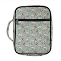 Laurel Green Bull Terrier Pattern Print Front Pocket Bible Bag