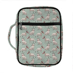 Laurel Green Bull Terrier Pattern Print Front Pocket Bible Bag