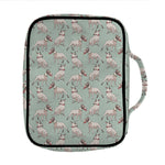 Laurel Green Bull Terrier Pattern Print Front Pocket Bible Bag