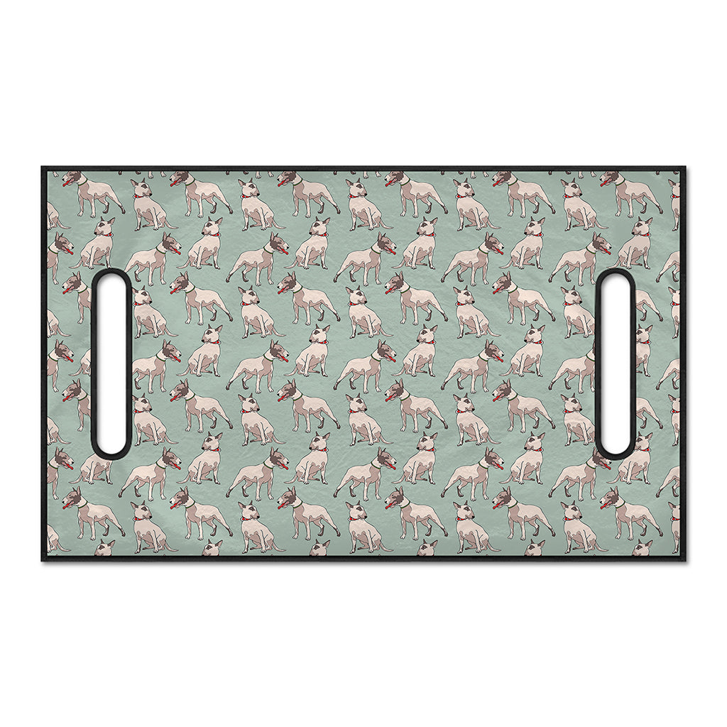 Laurel Green Bull Terrier Pattern Print Golf Cart Seat Cover