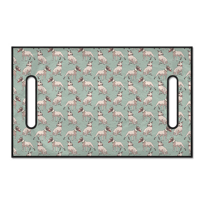 Laurel Green Bull Terrier Pattern Print Golf Cart Seat Cover