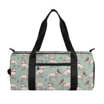 Laurel Green Bull Terrier Pattern Print Gym Bag