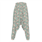 Laurel Green Bull Terrier Pattern Print Hammer Pants