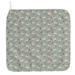 Laurel Green Bull Terrier Pattern Print Hand Towel