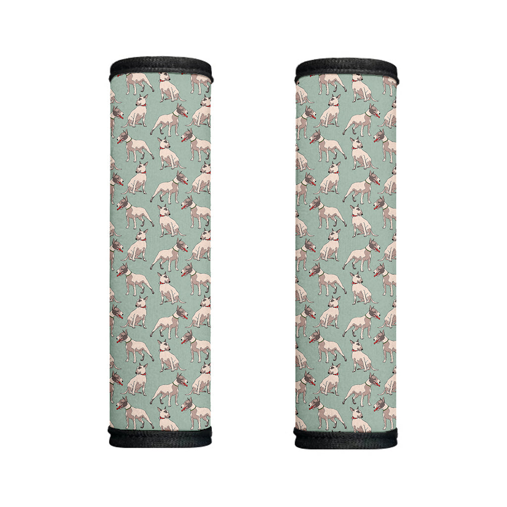 Laurel Green Bull Terrier Pattern Print Handle Covers