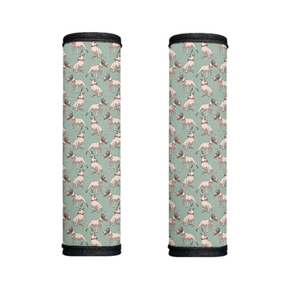 Laurel Green Bull Terrier Pattern Print Handle Covers