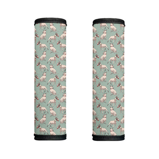 Laurel Green Bull Terrier Pattern Print Handle Covers