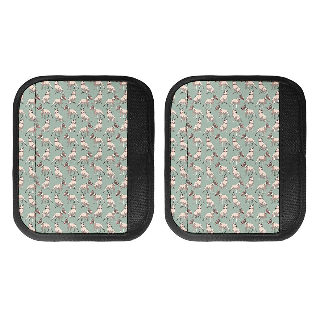 Laurel Green Bull Terrier Pattern Print Handle Covers