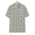 Laurel Green Bull Terrier Pattern Print Hawaiian Shirt