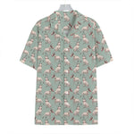 Laurel Green Bull Terrier Pattern Print Hawaiian Shirt