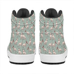 Laurel Green Bull Terrier Pattern Print High Top Leather Sneakers