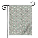 Laurel Green Bull Terrier Pattern Print House Flag