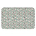 Laurel Green Bull Terrier Pattern Print Indoor Door Mat