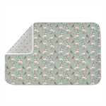 Laurel Green Bull Terrier Pattern Print Indoor Door Mat