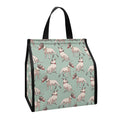 Laurel Green Bull Terrier Pattern Print Insulated Lunch Tote