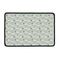 Laurel Green Bull Terrier Pattern Print Kitchen Mat