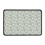 Laurel Green Bull Terrier Pattern Print Kitchen Mat
